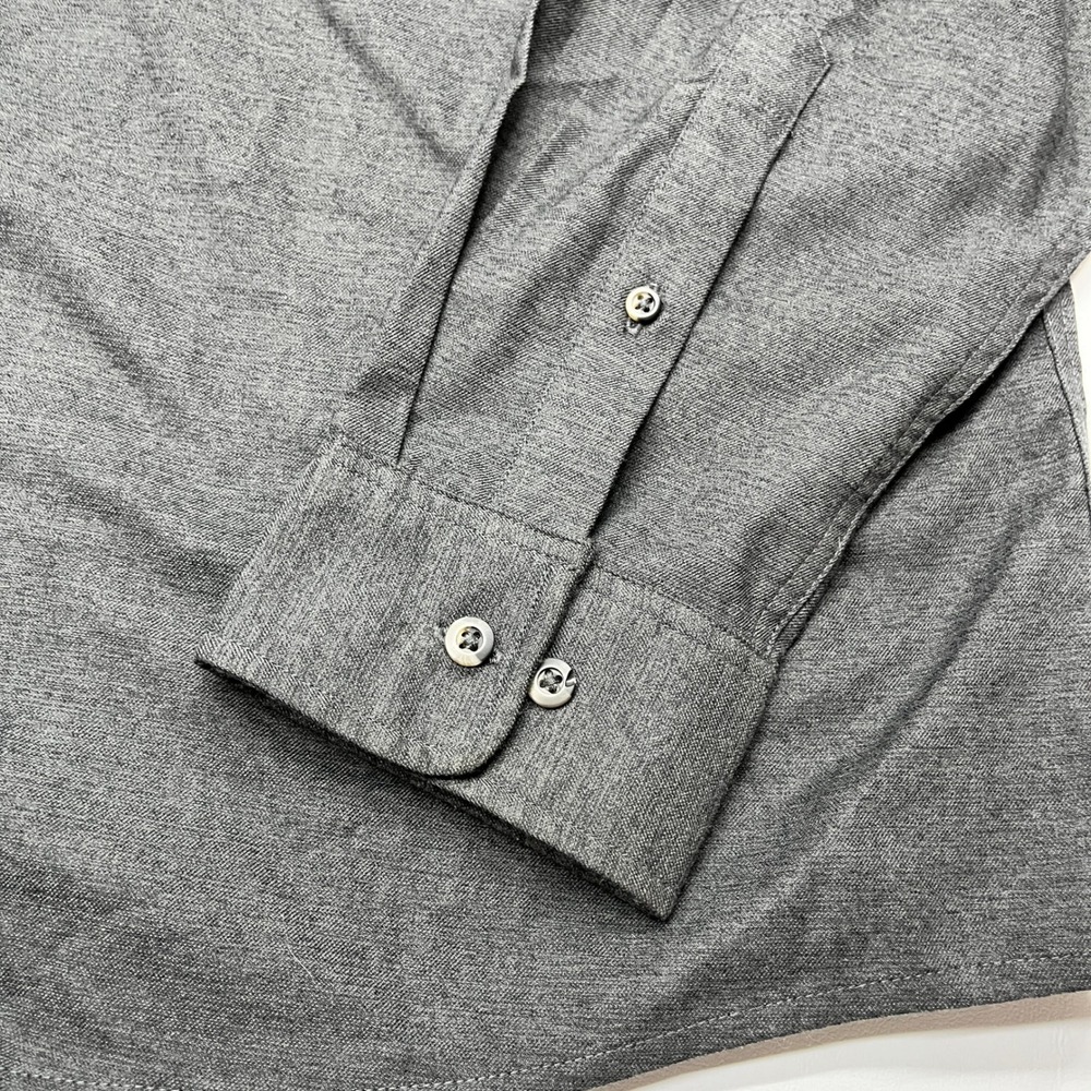 Poncho Outdoors Flannel Shirt Gray XXL Slim Fit Long Sleeve Performance Hiking - Picture 3 of 7